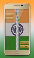 Indian Flag Zipper Screen Lock capture d'écran 1