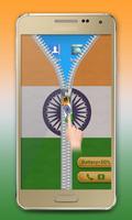 Indian Flag Zipper Screen Lock capture d'écran 2