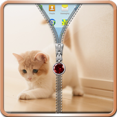 Kitty Zipper Screen  Lock icon
