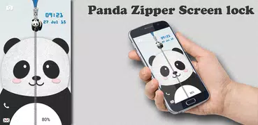 Panda Zipper Screen Lock