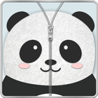 Panda Zipper Screen Lock-icoon