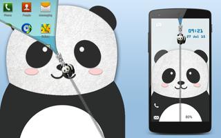 Panda Zipper Screen Lock-poster