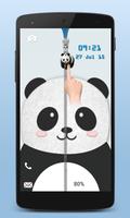 Panda Zipper Lock Screen screenshot 1