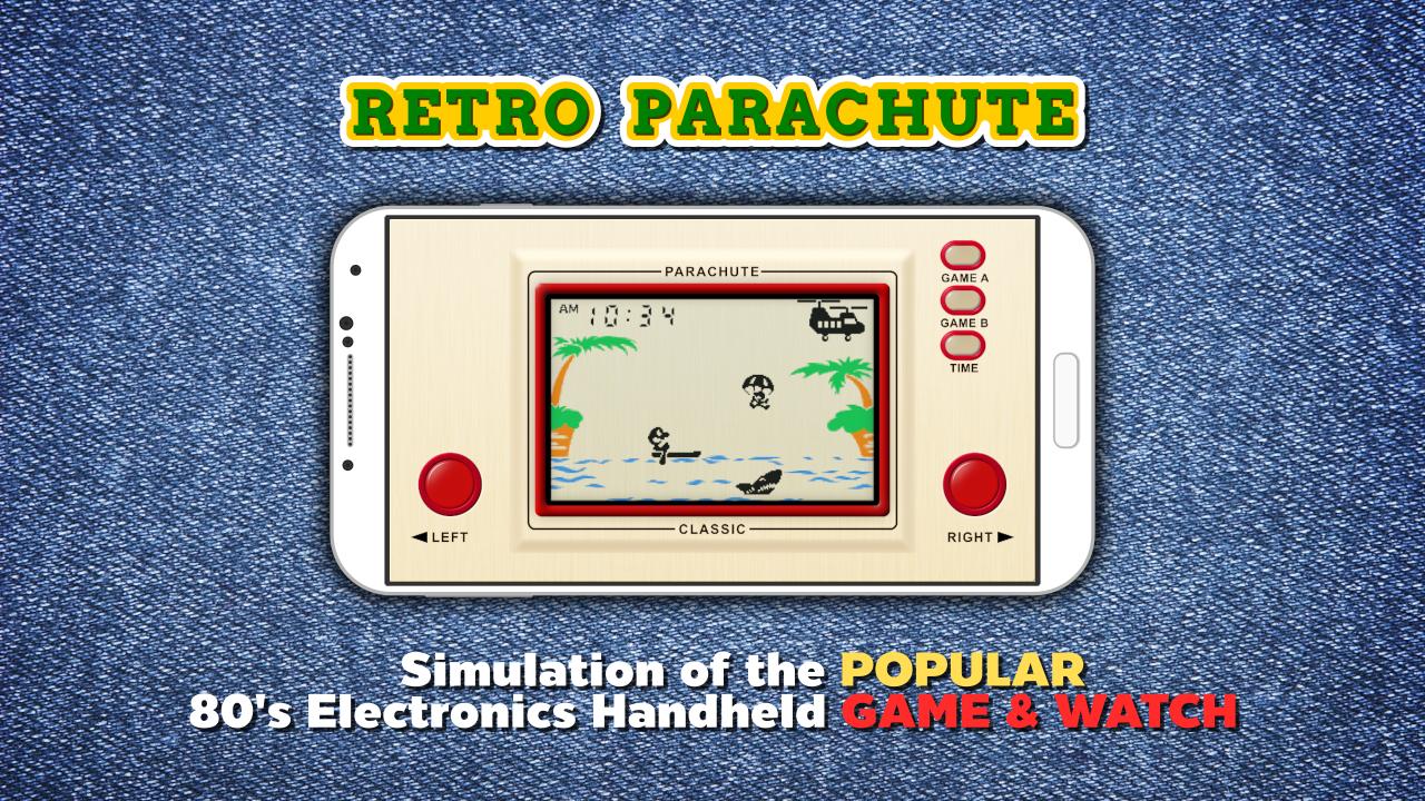 Установить приложение ретро. Ретро приложения. Game&watch Retro. Игра с ретро музыкой. Parachute игра.