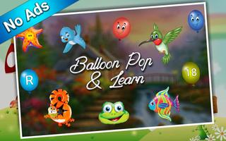 Balloon Pop and Learn for kids پوسٹر