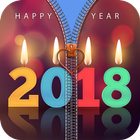 New Year 2018 Zipper Lock icon