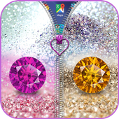 Glitter Zipper verrouillage icon