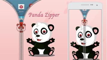 Panda Zipper verrouillage Affiche
