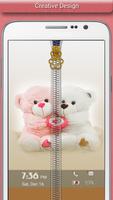 Teddy Bear Zipper bloqueio imagem de tela 1