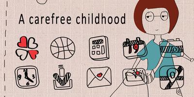 A carefree childhood Theme Affiche