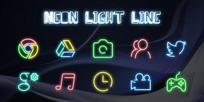 Neon Light Line-Solo Theme Affiche