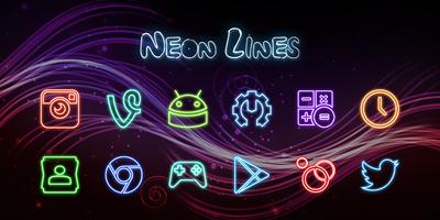 Neon Lines Affiche