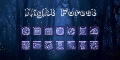 Poster Night Forest - Solo Theme