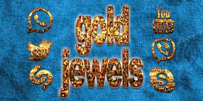 Velvet Gold Jewels Solo Launcher Theme Affiche