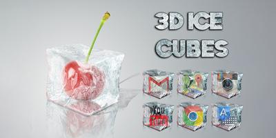 Thème 3D Ice Cubes Solo Affiche