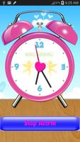 reloj de alarma de color rosa Poster