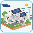 Solar Diagram for Home icon
