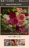 Birthday Greeting Cards. Flowers. Social App poster