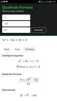 Quadratic Formula - Step by Step capture d'écran 2