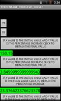 solved percentage problems تصوير الشاشة 1