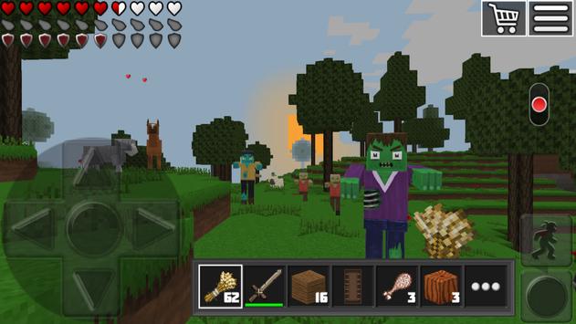 World of Cubes Survival Craft with Skins Export APK banner