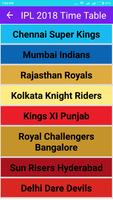 IPL 2018 Time Table capture d'écran 3