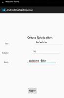 ANDROID PUSH NOTIFICATION تصوير الشاشة 1