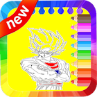 Coloring Book for Dragon Goku - Superhero-icoon