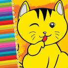 Cat Paint Coloring Page Game icône