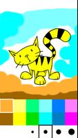 Cat Paint Coloring Page Game capture d'écran 1