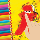 Go Paint Coloring Ninja Kids أيقونة