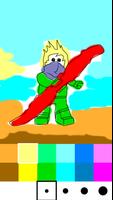 Go Paint Coloring Ninja Kids تصوير الشاشة 2
