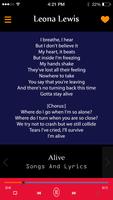 Leona Lewis Songs and lyrics poster