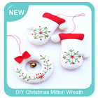 DIY Christmas Mitten Wreath icon