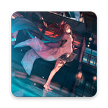 Miko at Shrine Anime Live Wallpaper