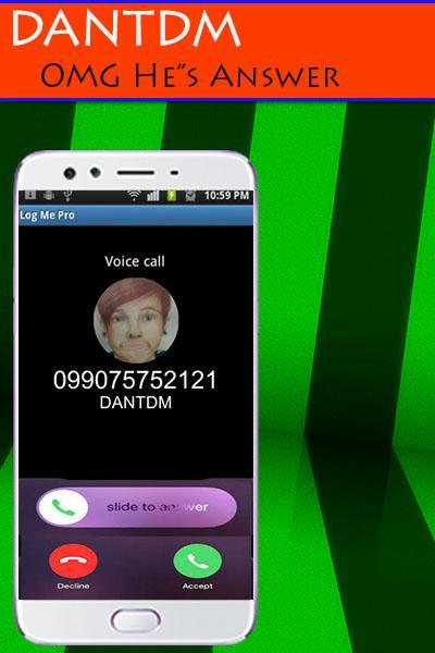 Fake Call Dantdm For Android Apk Download - free roblox account dantdm pro accounts