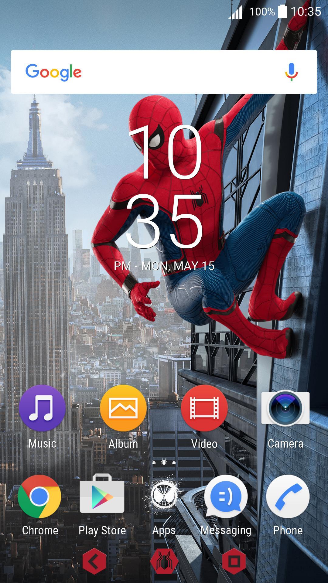 Android 用の Xperia Spider Man Homecoming Theme Apk をダウンロード