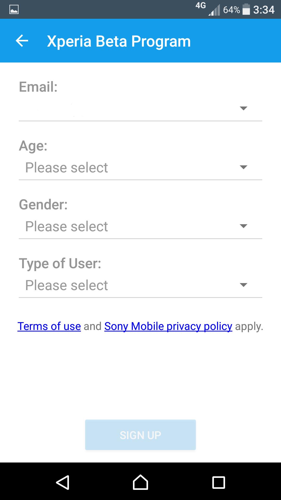 Xperia программа. Android Beta program. Xperia privacy Policy. UI Sony Android. Android Beta program 14 APK.