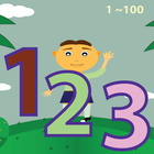 1 - 100 Kids Learn Number أيقونة