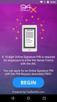 Form 94x Online Signature PIN capture d'écran 1