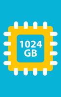 1024 GB Storage Space Cleaner: 1024 GB RAM Booster اسکرین شاٹ 1