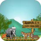 Animals & Their Young Ones أيقونة