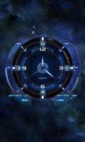 Space Clock HD Live Wallpaper Affiche