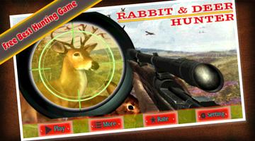 Deer And Rabbit Hunter Cartaz