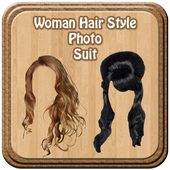 Woman Hair Style Photo Suit icon