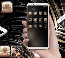 Tema negro dorado espumoso captura de pantalla 2