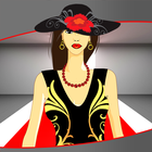 Mode-Modell dress up-Spiele Zeichen