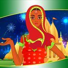 힌디어 소녀는 게임을 드레스 아이콘