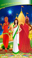hindi menina vestir-se jogos Cartaz