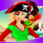 pirate fille habiller les jeux icône